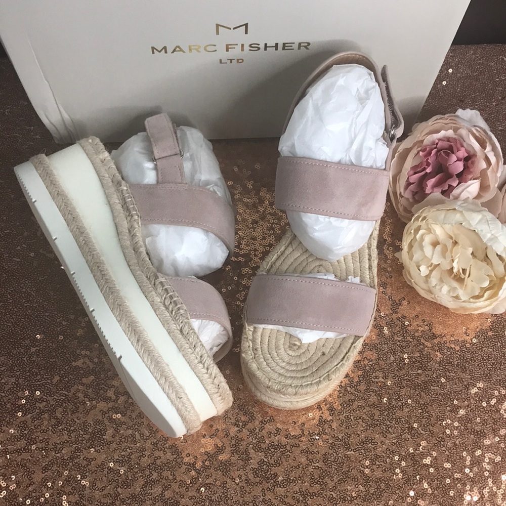 Marc Fisher Pink Platform Sandals 8.5M